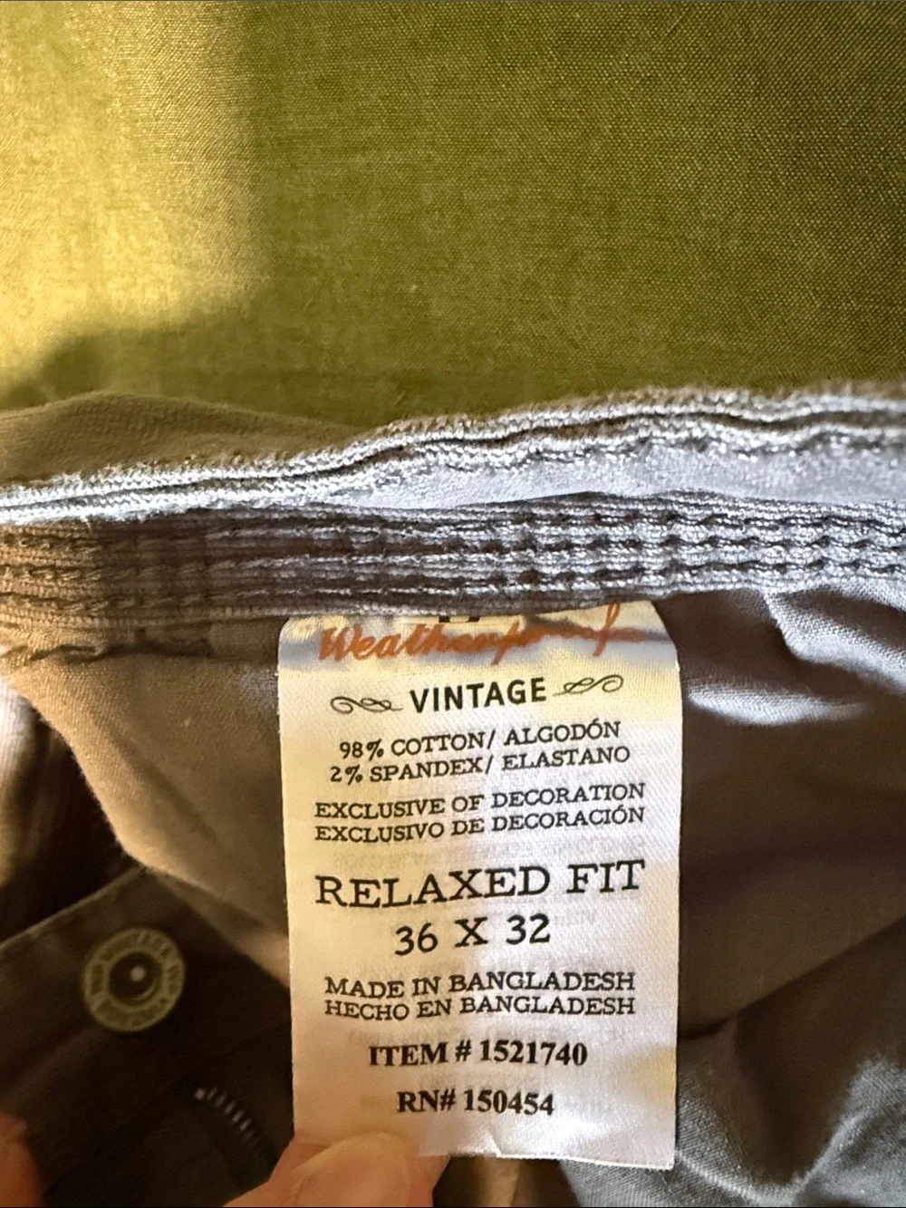 Weatherproof Men's Dark Brown Chino Pants